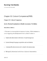 Chapter 02 Cultural Competence(Free) Nursing Test Banks