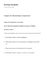 Chapter 05 Mental Status Assessment Nursing Test Banks