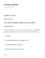 Chapter 14 Eyes Nursing Test Banks