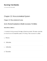 Chapter 22 Musculoskeletal System Nursing Test Banks