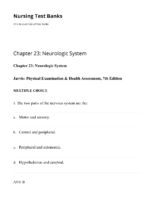Chapter 23 Neurologic System Nursing Test Banks