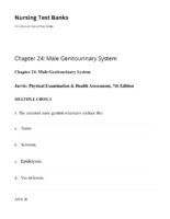 Chapter 24 Male Genitourinary System Nursing Test Banks