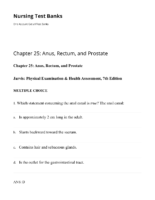 Chapter 25 Anus, Rectum, And Prostate Nursing Test Banks