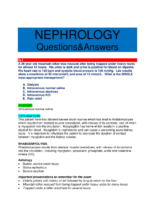 Nephrology Questions&Answers