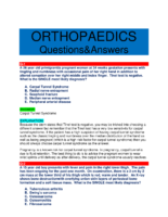 Orthopaedıcs Questions&Answers