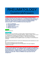 Rheumatology Questions&Answers