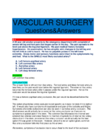 Vascular Surgery Questions&Answers