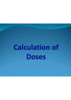 Calculation of Doses