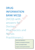 Drug Information Bank MCQs