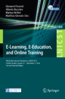 E Learning, E Education, And Online Training Third International Conference, Eleot 2016, Dublin, Ireland, August 31 – September 2, 2016, Revised Selected Papers By Giovanni Vincenti, Alberto Bucciero, (2)