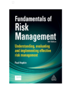 Fundamentals Of Risk Management Understanding, Evaluating And İmplementing Effective Risk Management By Hopkin, Paul .Epub