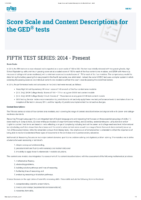 Ged Score Scale And Content Descriptions For The Ged Test-Ged Exam