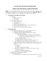 Syllabus – Labor Law and Social Legislation