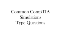 Common Comptıa Simulations Type Questions