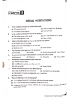 Social İnstitution Mcqs 1