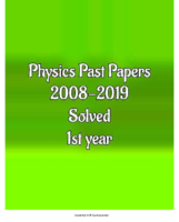 Physics Past Papers Solved 1St Year