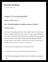 Chapter 03 The Interview(Free) Nursing Test Banks