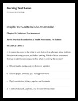 Chapter 06 Substance Use Assessment Nursing Test Banks