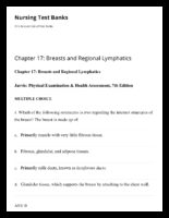 Chapter 17 Breasts And Regional Lymphatics Nursing Test Banks