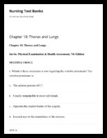 Chapter 18 Thorax And Lungs Nursing Test Banks