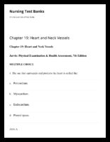Chapter 19 Heart And Neck Vessels Nursing Test Banks
