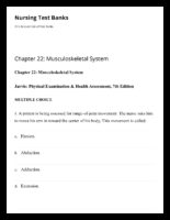 Chapter 22 Musculoskeletal System Nursing Test Banks