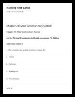 Chapter 24 Male Genitourinary System Nursing Test Banks