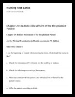 Chapter 29 Bedside Assessment Of The Hospitalized Patient Nursing Test Banks