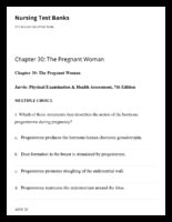 Chapter 30 The Pregnant Woman Nursing Test Banks