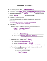 4. Aminoglycosides-Questions And Answers For Nclex