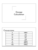 Dosage Calculation Small Group